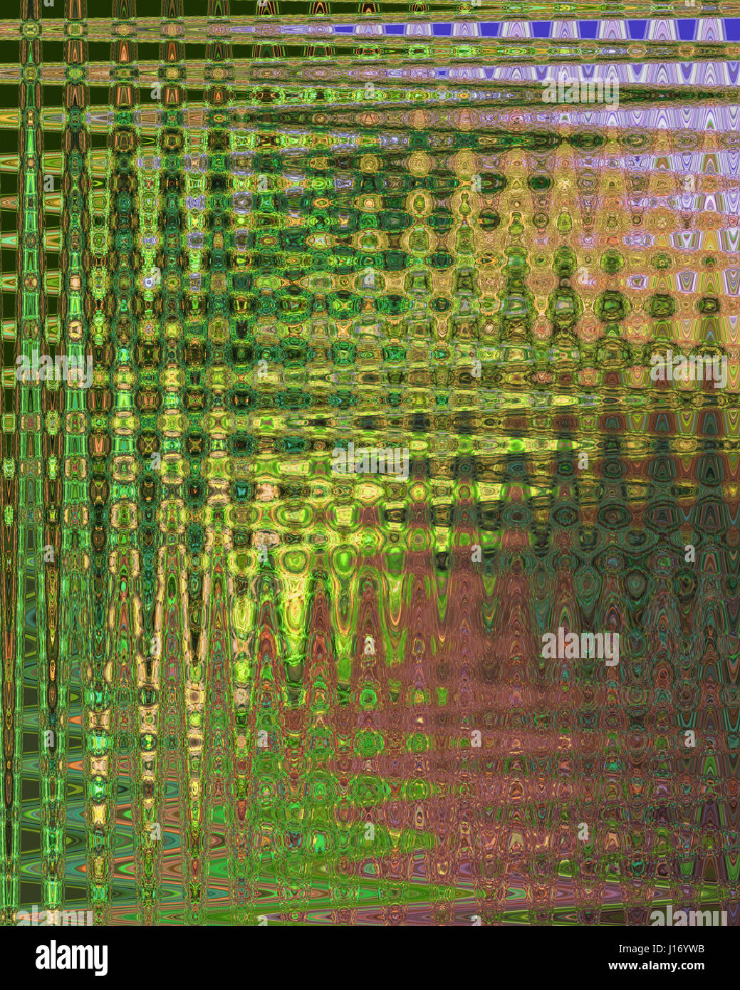 Colorate differenti linee ondulate in una configurazione casuale Foto Stock