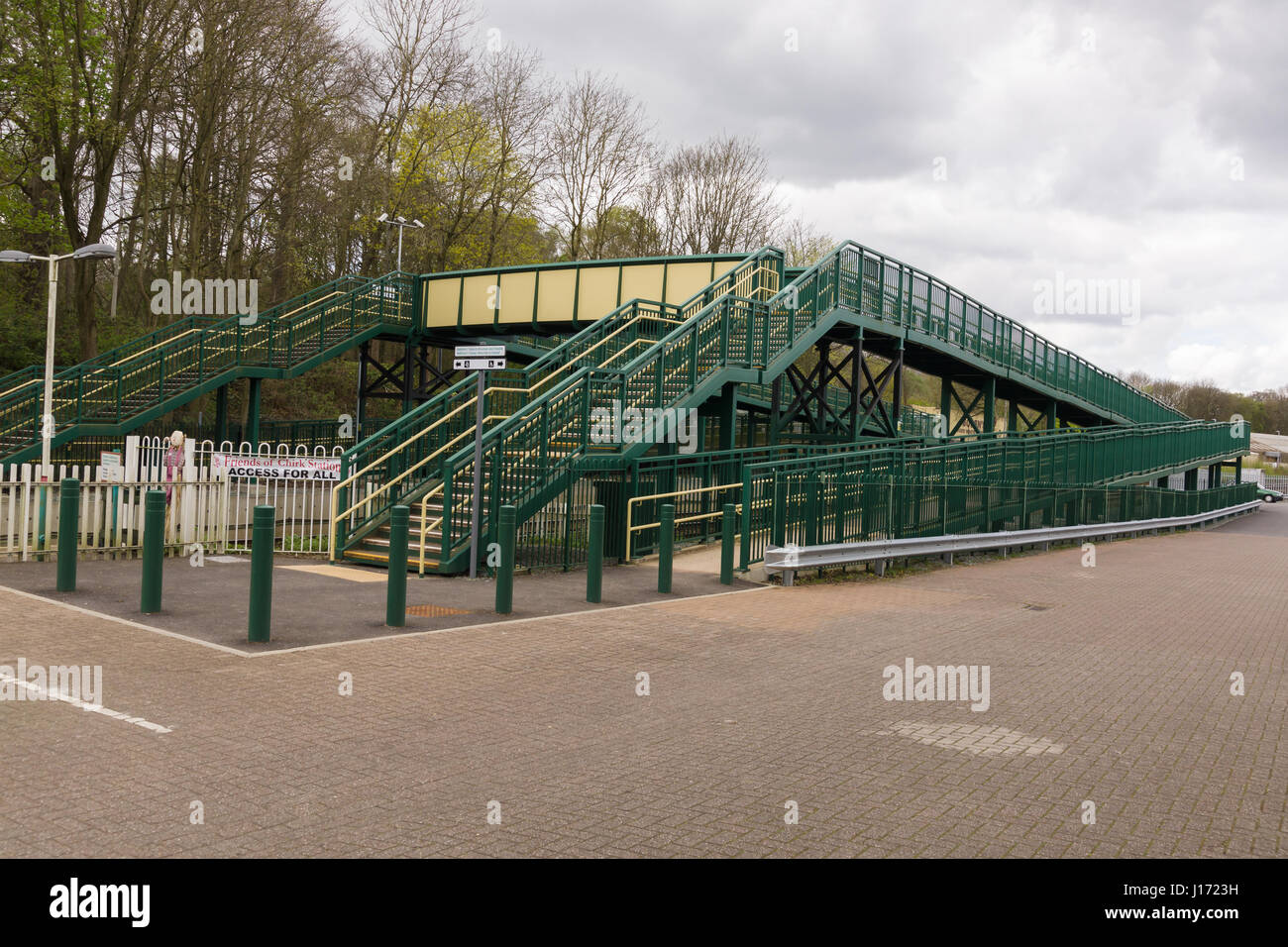 Chirk rurale stazione ferroviaria accesso disabili parte a ponte di 2 milioni di sterline Welsh Assembly finanzia un progetto per migliorare l'accesso Foto Stock