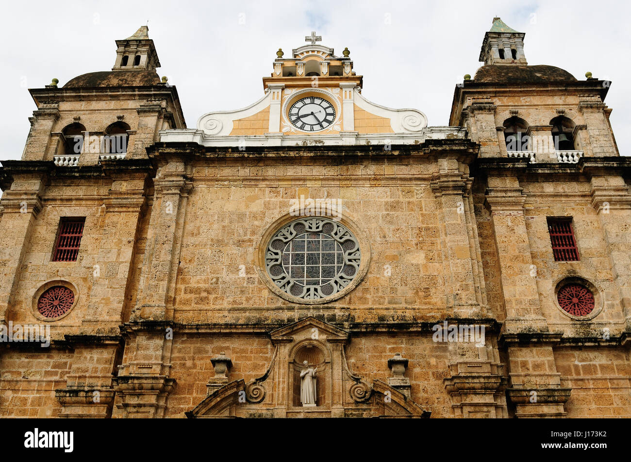 La Colombia. Cartagena - La città coloniale in Colombia è un set di beautifllly città, ricco di monumenti storici e tesori architettonici. Foto Stock