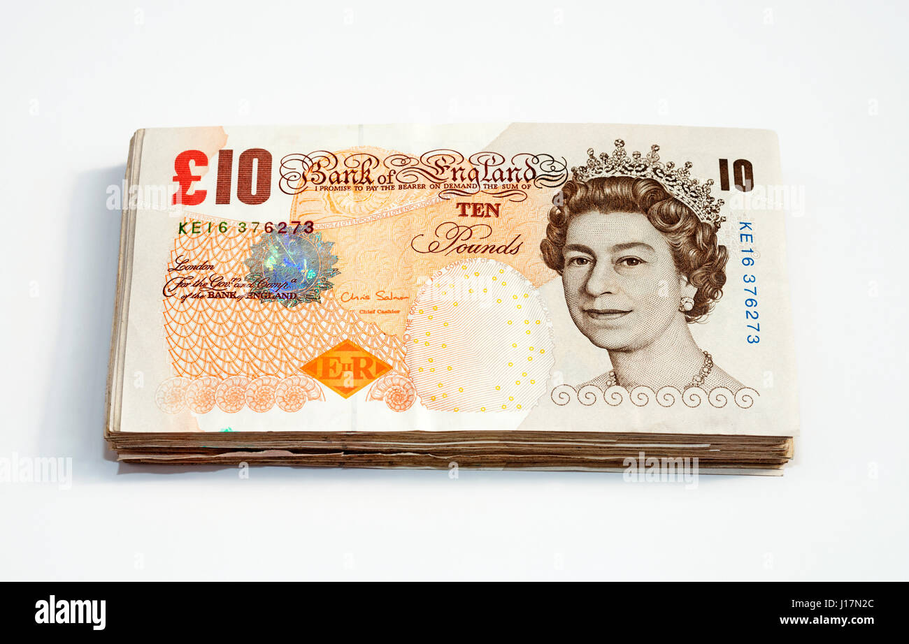£500 a £10 note Foto Stock