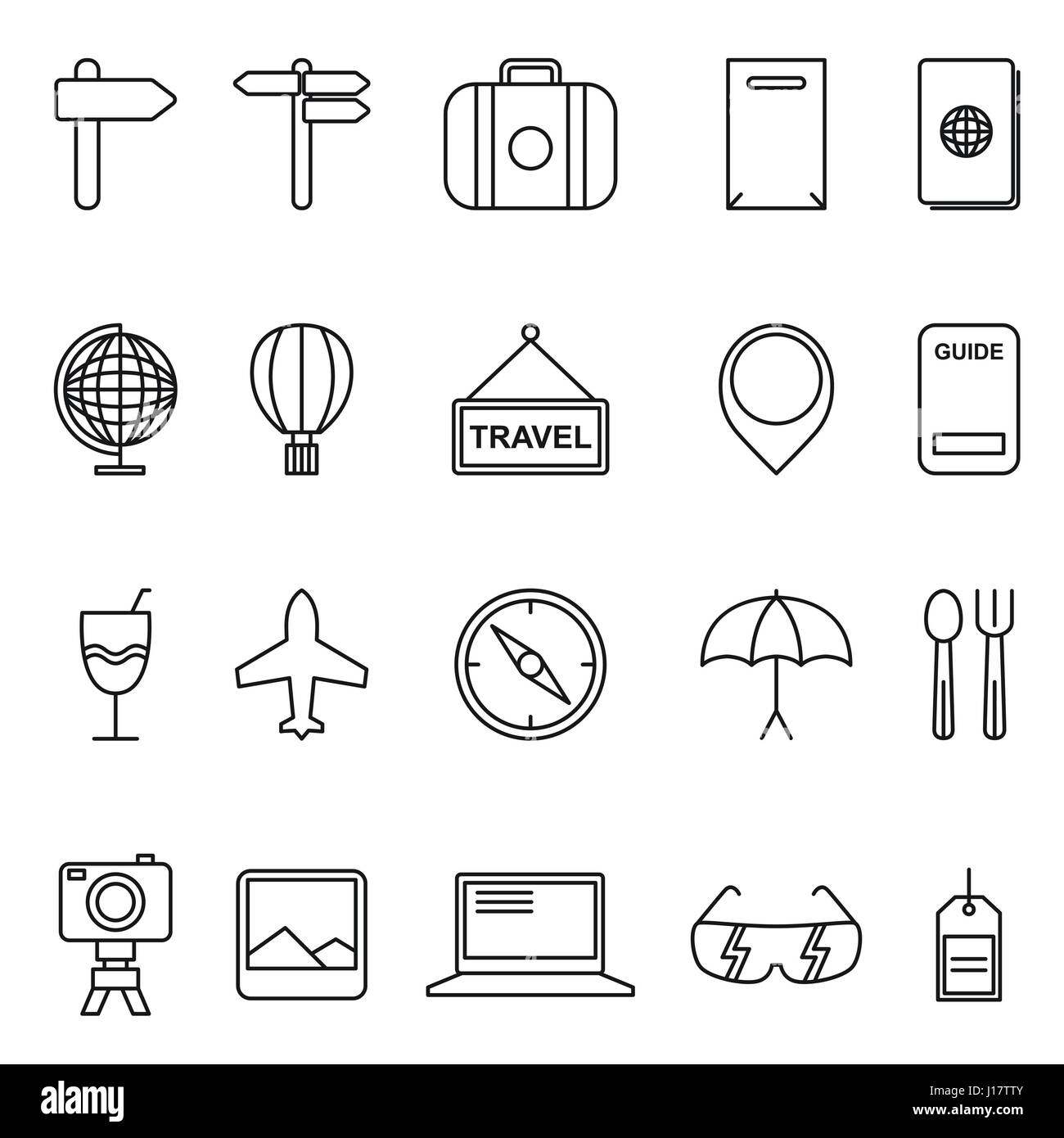 Una illustrazione vettoriale di travel design icona Illustrazione Vettoriale