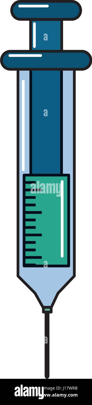 Ospedale di siringa strumento per eseguire il test Illustrazione Vettoriale