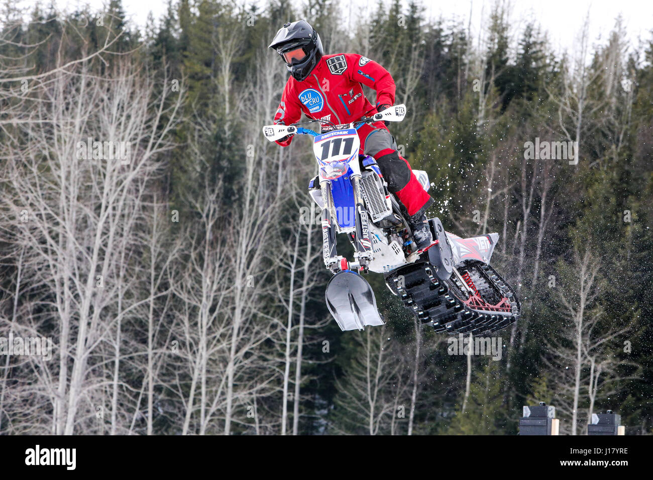 Snowbike Racing Foto Stock
