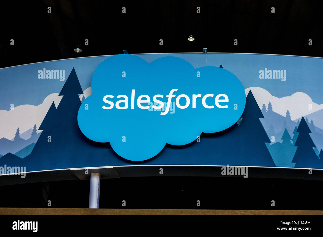 CEBIT 2017, Hannover, Salesforce Foto Stock
