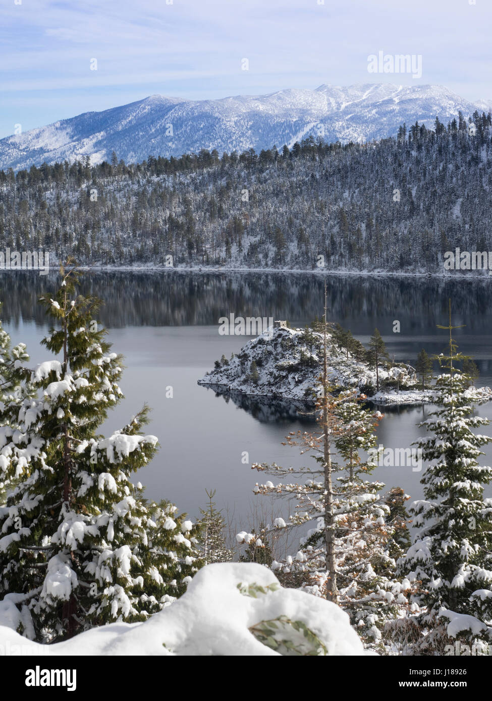 Emerald Bay sul Lago Tahoe Foto Stock