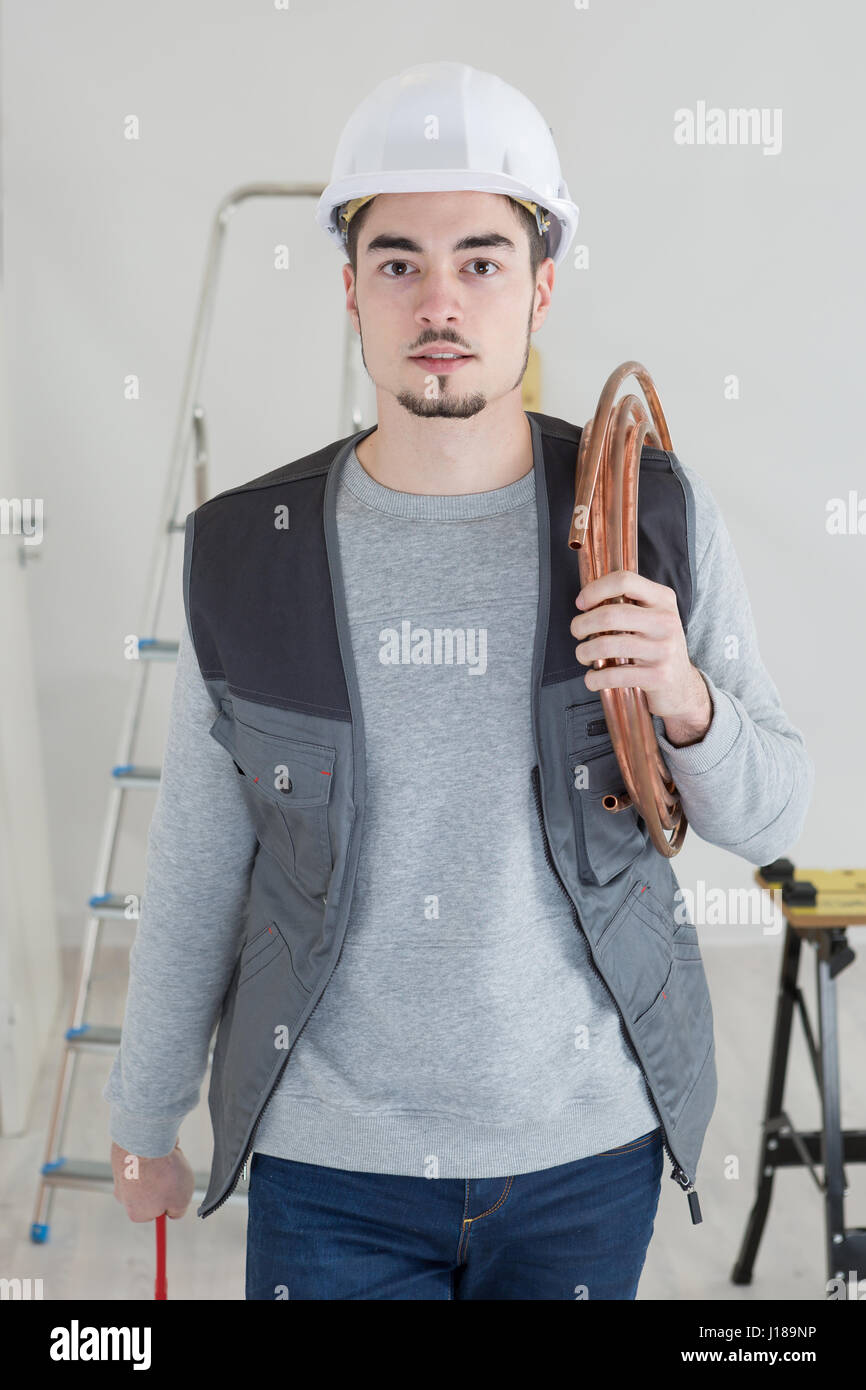 Il rinnovamento di una camera Foto Stock