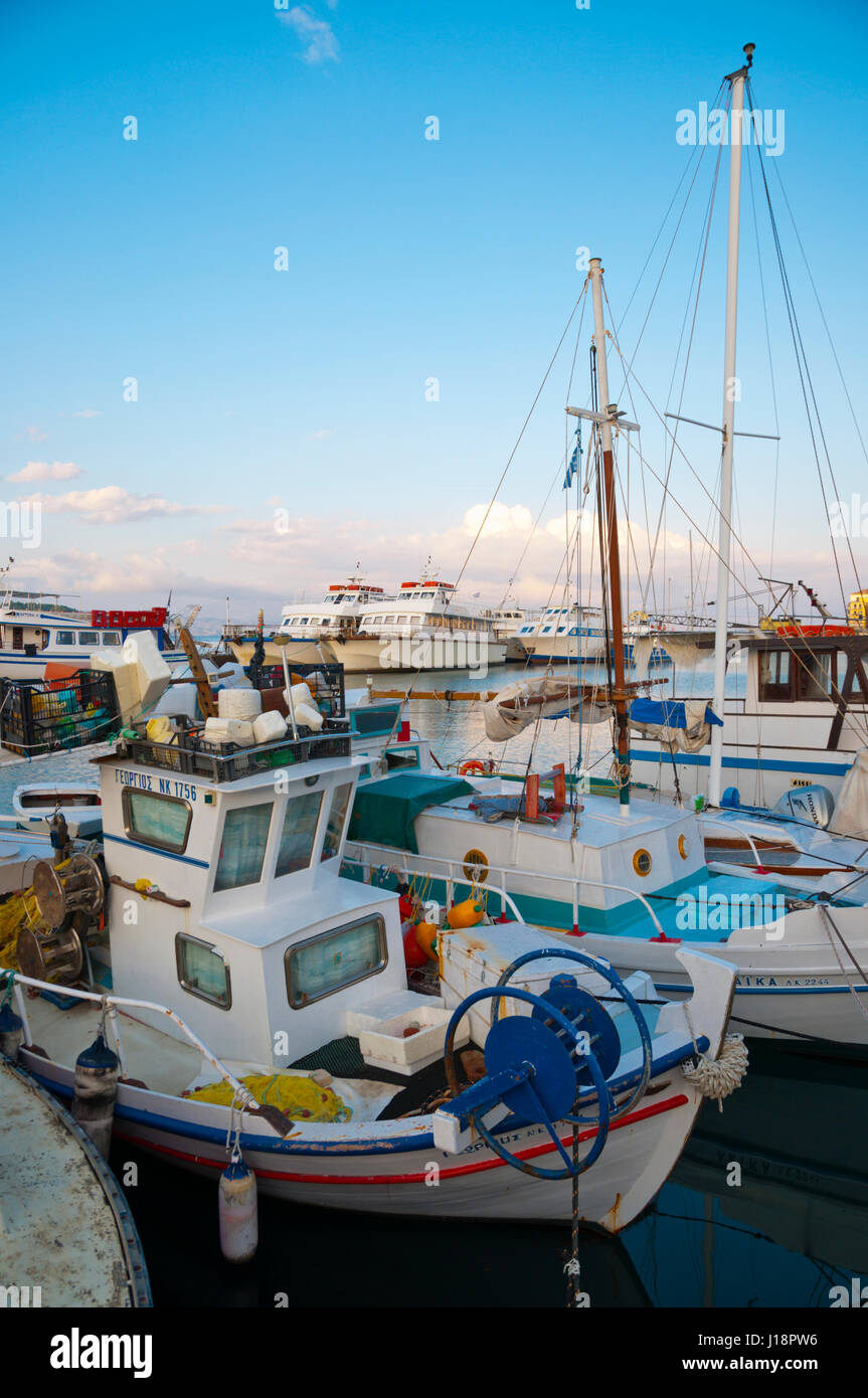 Il porto vecchio, la città di Corfù, Corfu','isola di Corfu, isole Ionie, Grecia Foto Stock