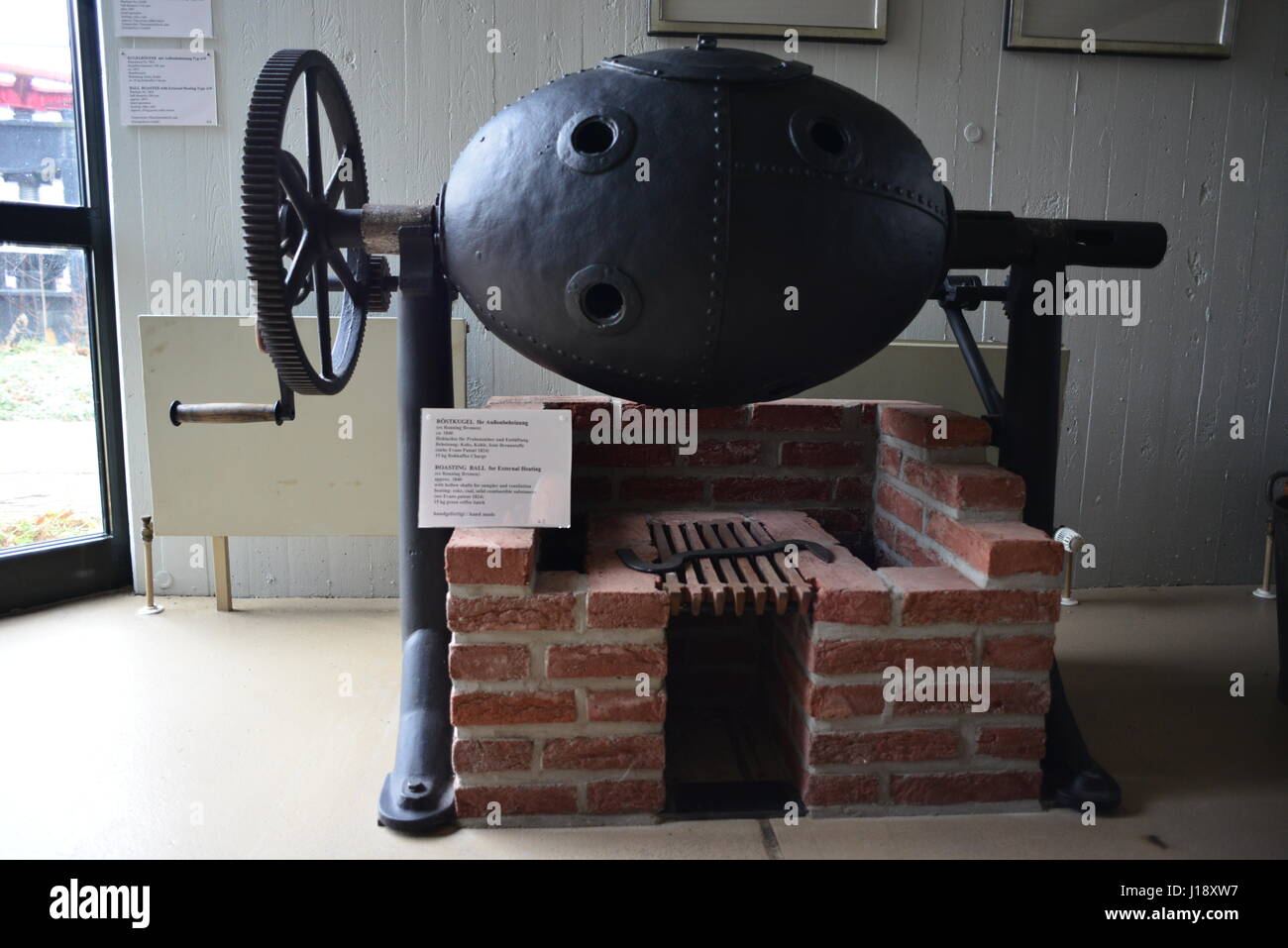 La tostatura del caffè museum Foto Stock