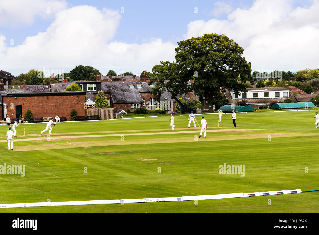 Alderley Edge Cricket Club è un dilettante cricket club in base a Alderley Edge nel Cheshire Foto Stock