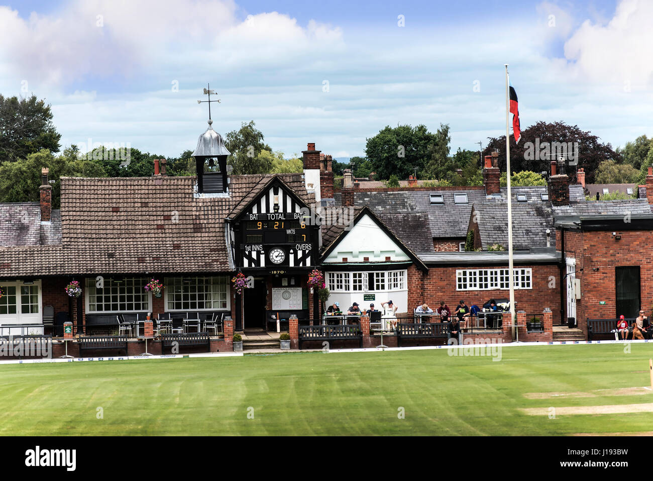 Alderley Edge Cricket Club è un dilettante cricket club in base a Alderley Edge nel Cheshire Foto Stock