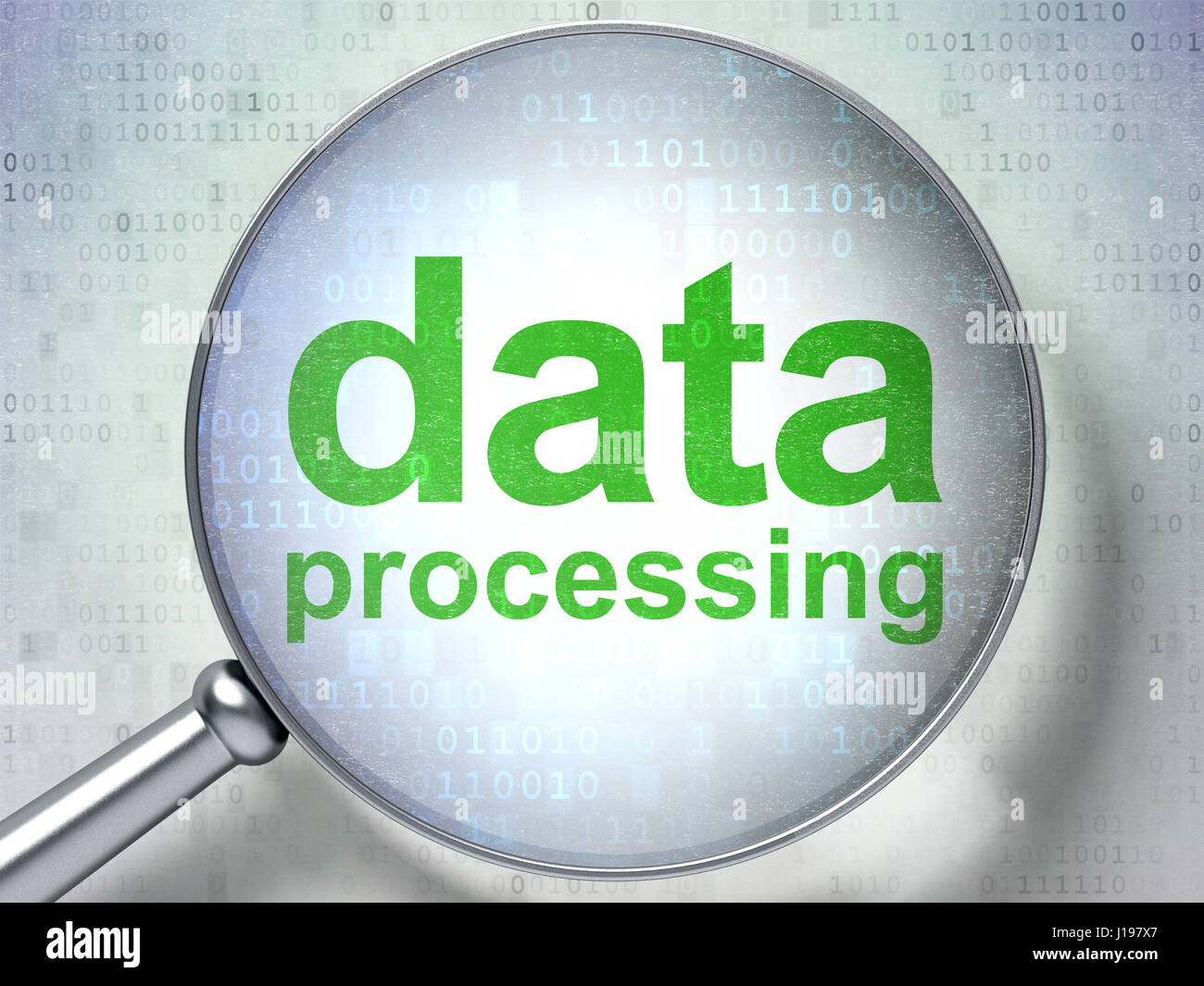 Il concetto di informazione: elaborazione dati con vetro ottico Foto Stock