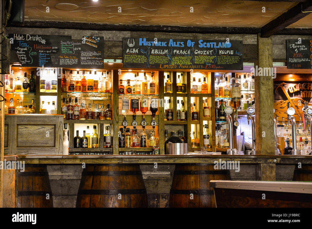 Clachaig Inn pub Scozzese interno, Glencoe, Scotland, Regno Unito Foto Stock