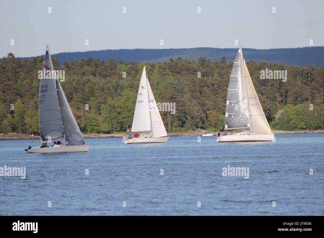 Yacht sul acqua Foto Stock