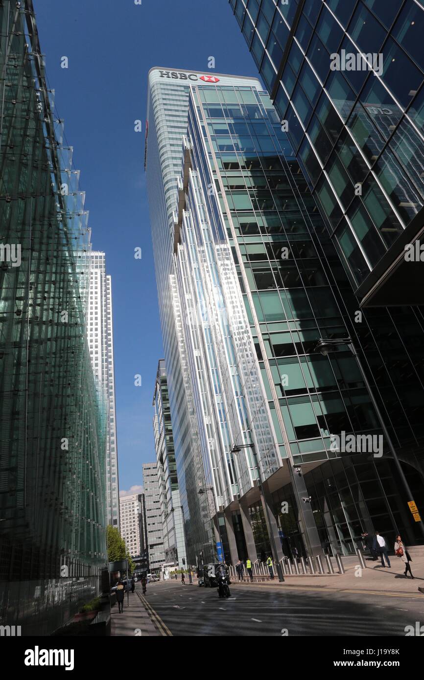 Ufficio blocchi a Canary Wharf London E14 Foto Stock