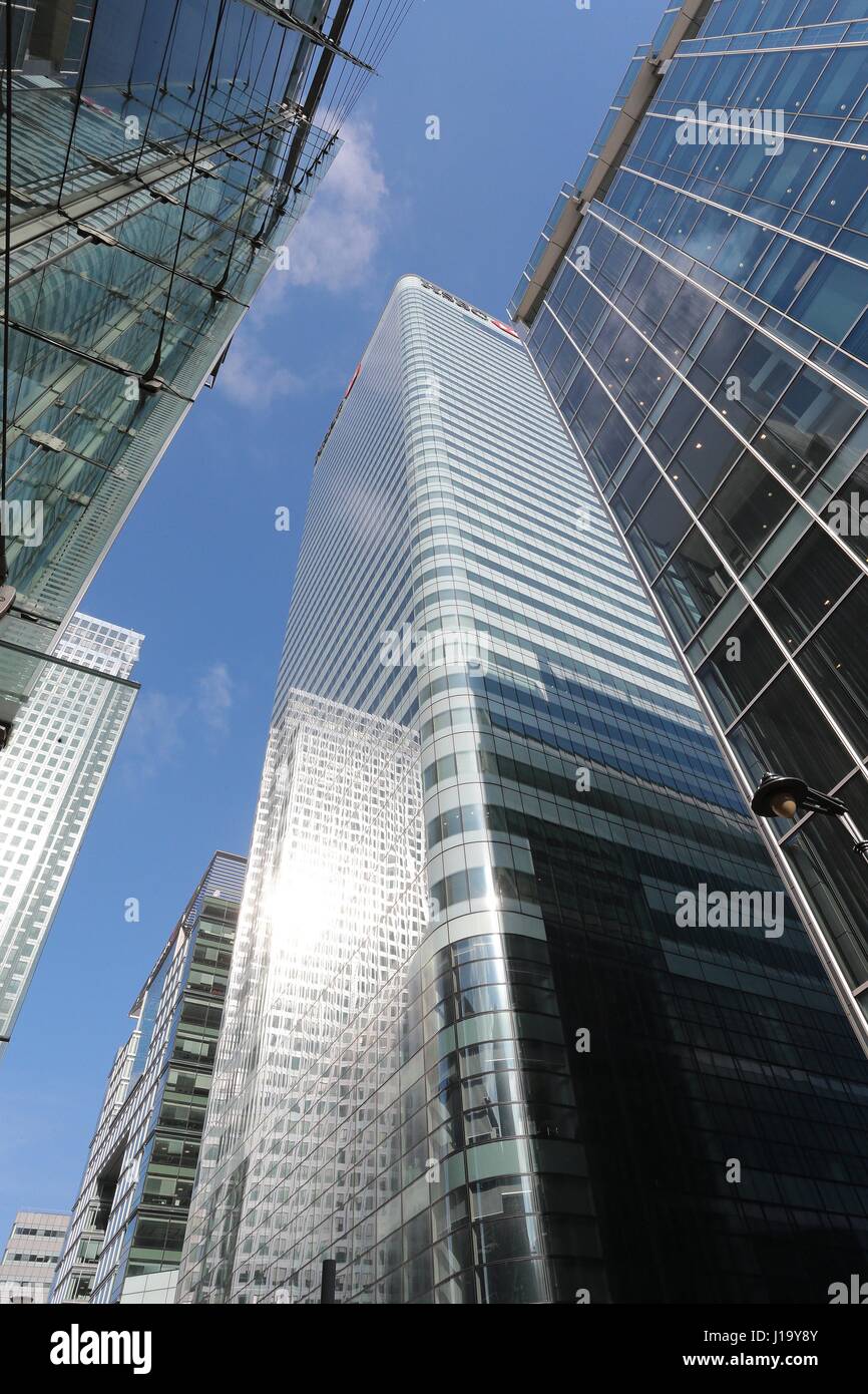 Ufficio blocchi a Canary Wharf London E14 Foto Stock