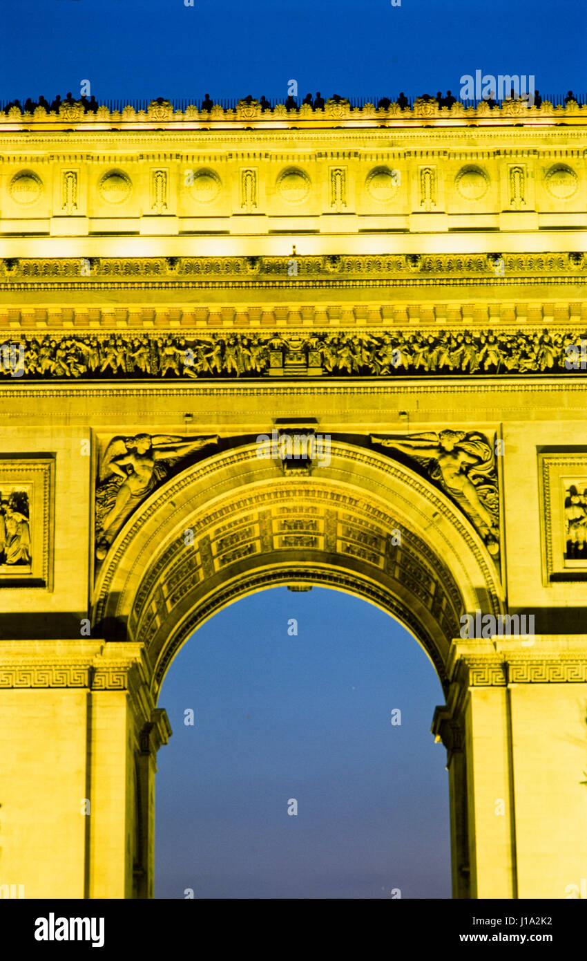 'Arc de Triomphe a Parigi, in Francia." Foto Stock