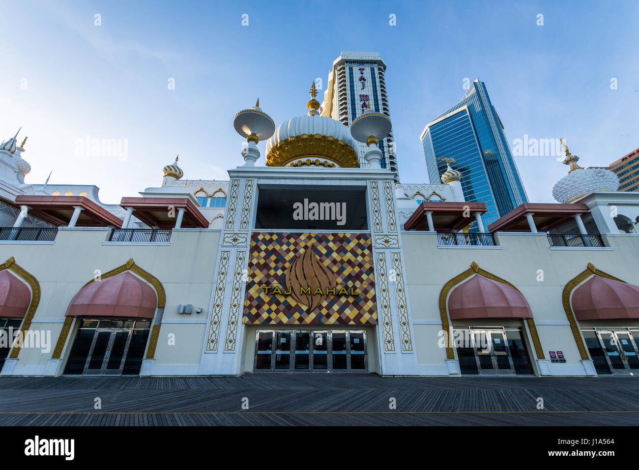 Edificio abbandonato sul lungomare di Atlantic City, New Jersey Foto Stock