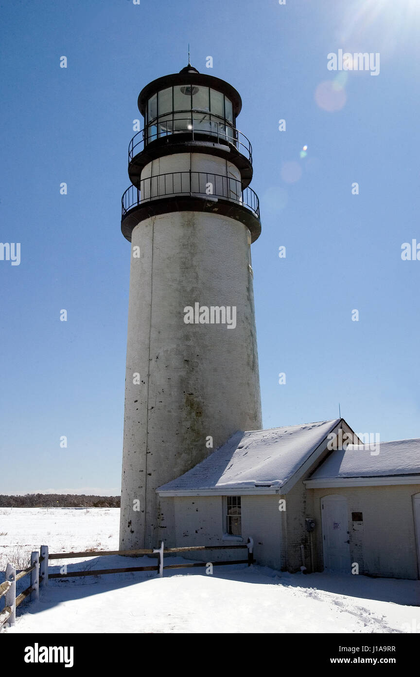 Cape Cod luce - noto anche come Highland Light in Truro, Massachusetts il Cape Cod (USA) Foto Stock