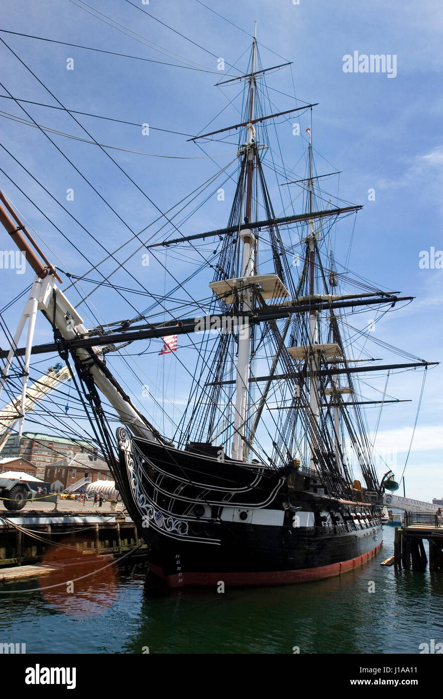 Egli USS Constitution, Charlestown, Boston, Massachusetts Foto Stock