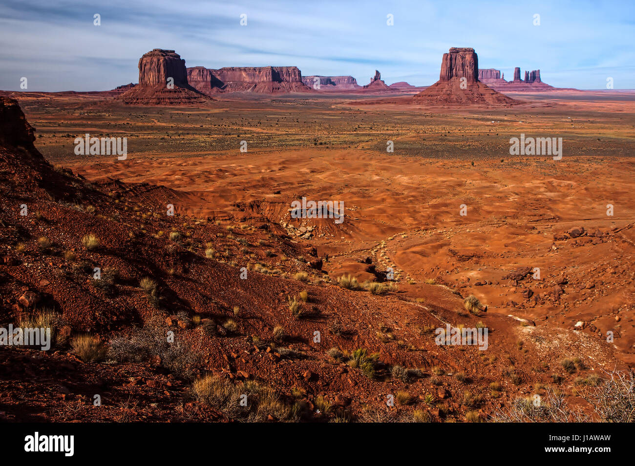 Vista panoramica della Monument Valley USA Utah Foto Stock