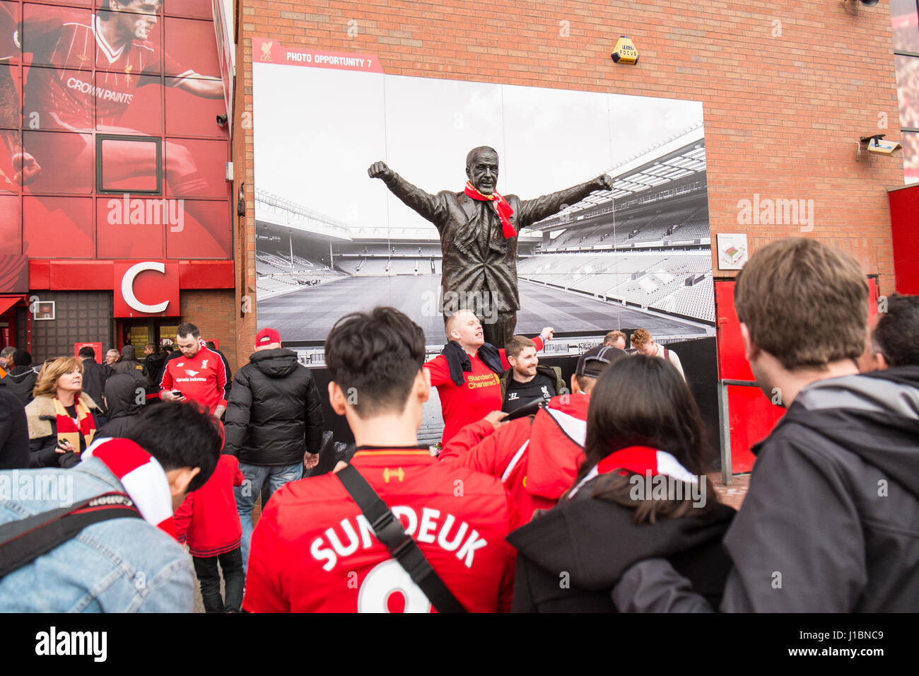 Shankly,Liverpool,football,club,LFC,Anfield,nuovo,cavalletto principale,,Premier League,notte,match,v,Liverpool, Merseyside,l'Inghilterra,città,l'Inghilterra,inglese,UK.,U.K. Foto Stock