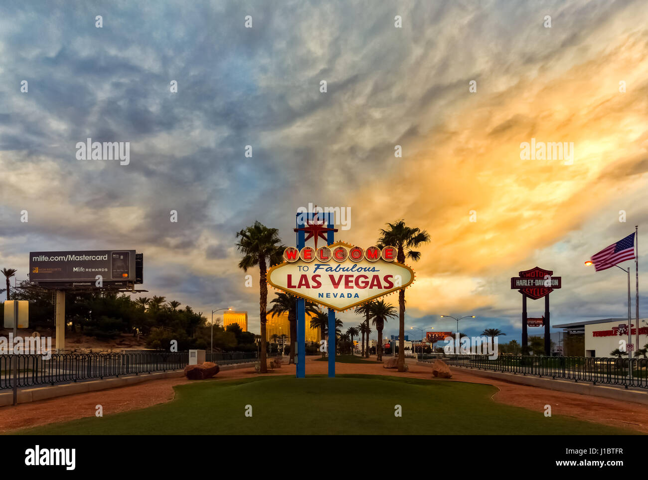 Cartello di Benvenuto a Las Vegas Foto Stock
