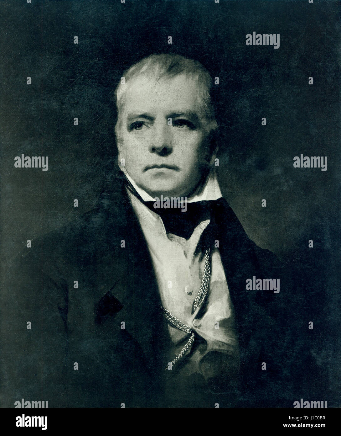 Sir Walter Scott (1771-1832), storico scozzese romanziere, drammaturgo e poeta, ritratto dipinto da Sir Henry Raeburn, 1822 Foto Stock