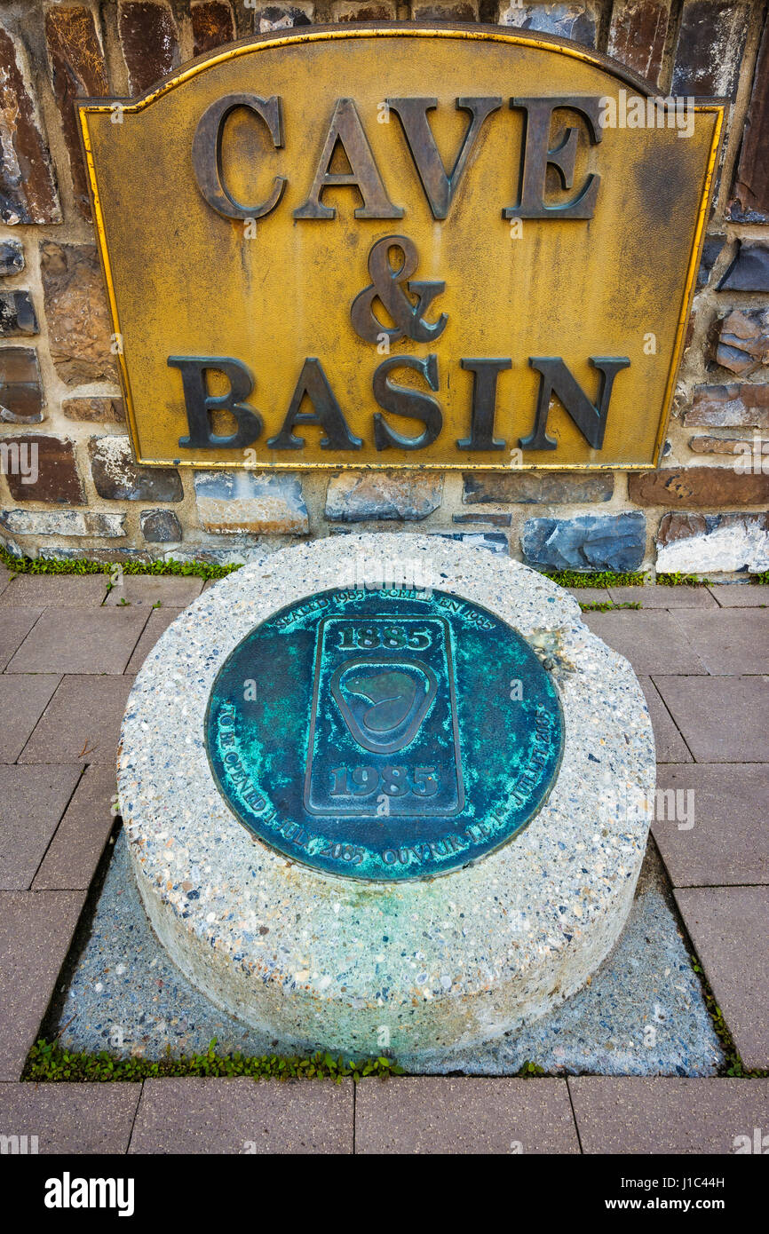 La grotta e Basin National Historic Site, il Parco Nazionale di Banff, Alberta, Canada Foto Stock