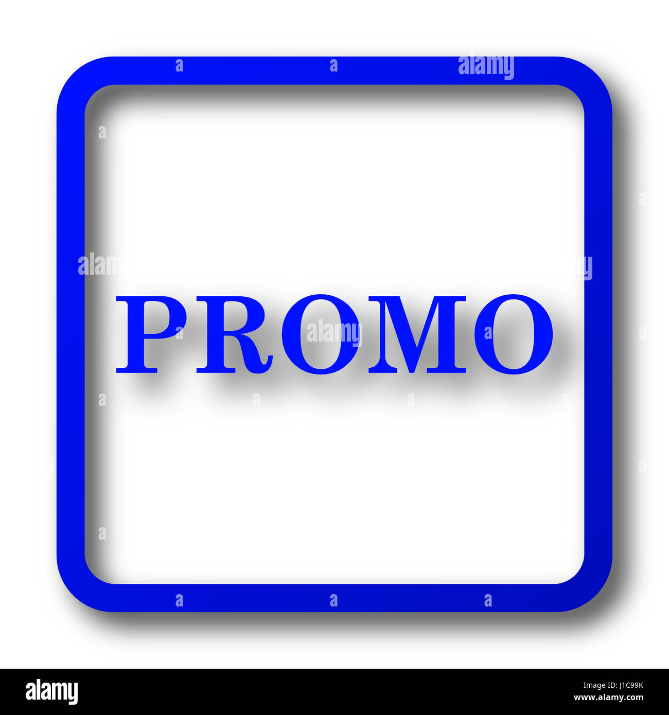 Icona Promo. Sito web Promo pulsante su sfondo bianco. Foto Stock