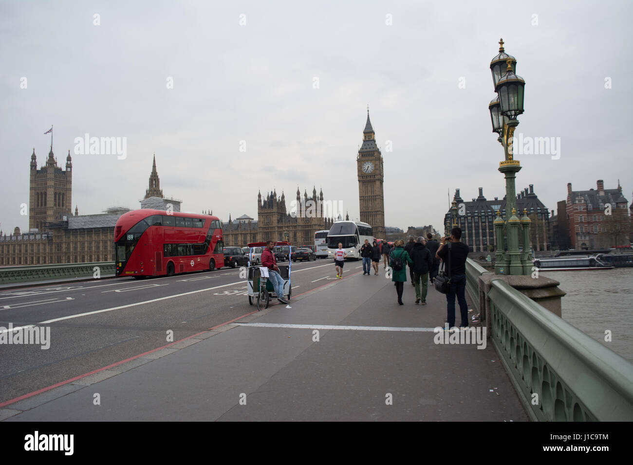 Una vista della Casa del Parlamento, Londra, Regno Unito, 2017 Foto Stock