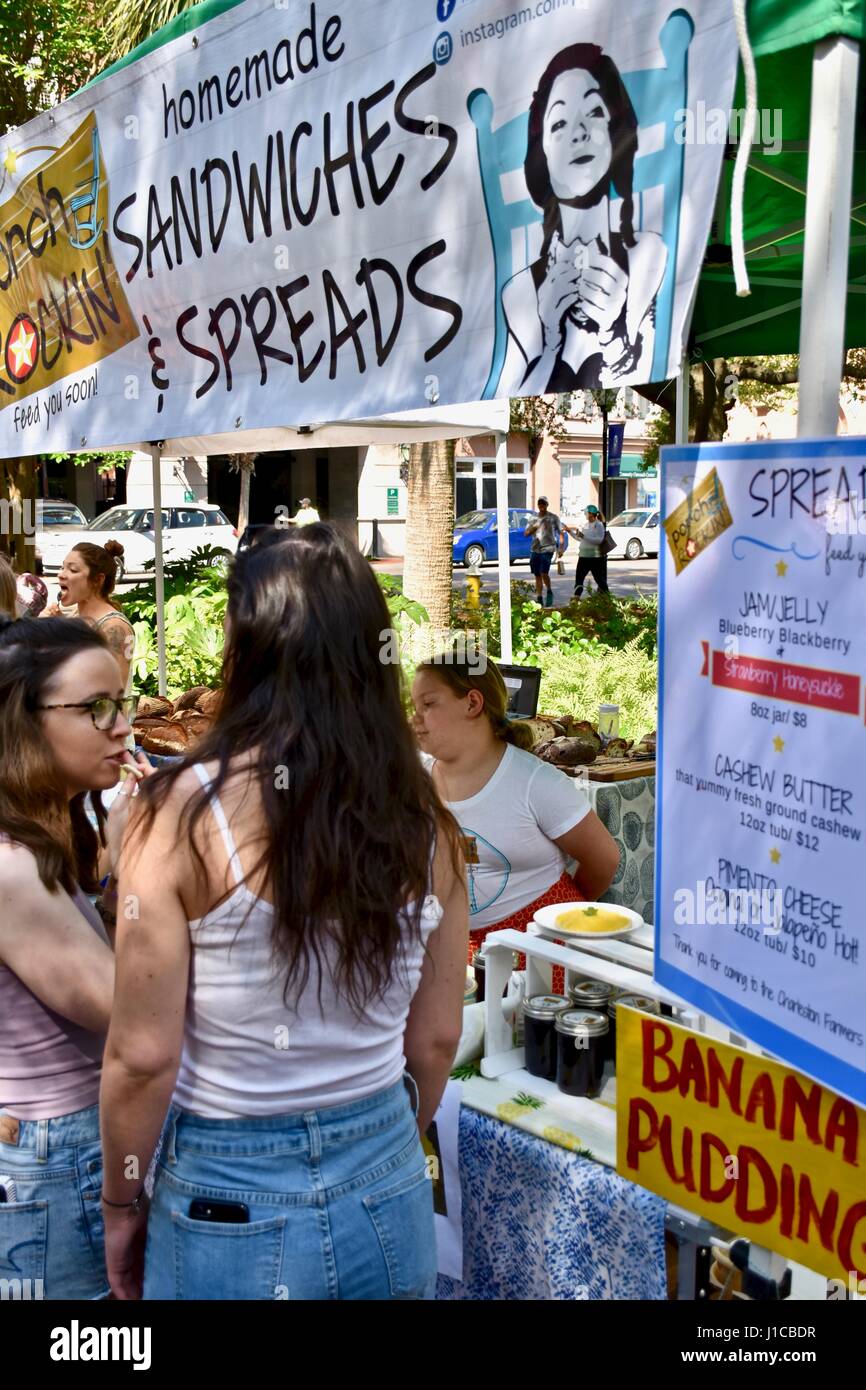 Charleston farmers market Charleston, Carolina del Sud Foto Stock