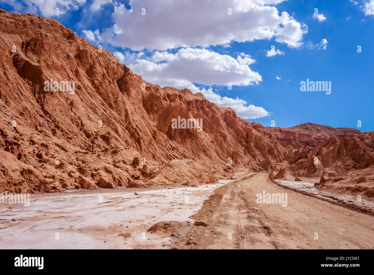 La Valle de la muerte del paesaggio in San Pedro de Atacama, Cile Foto Stock
