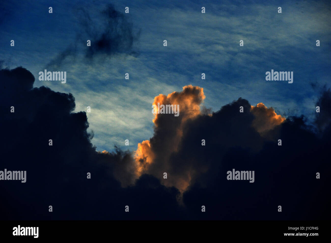 Sunset espositore Cloud Foto Stock