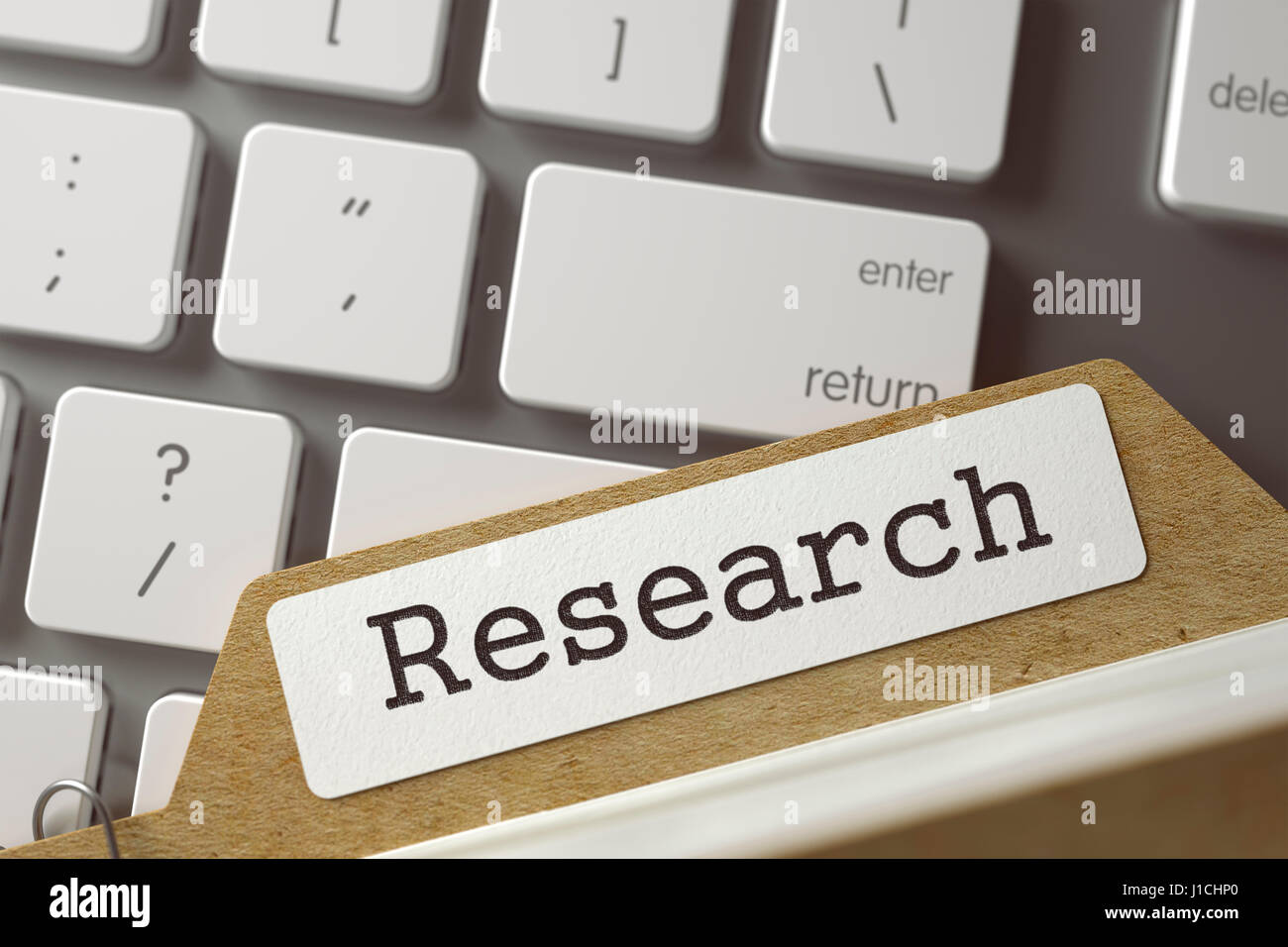 Scheda Ricerca indice. 3d. Foto Stock