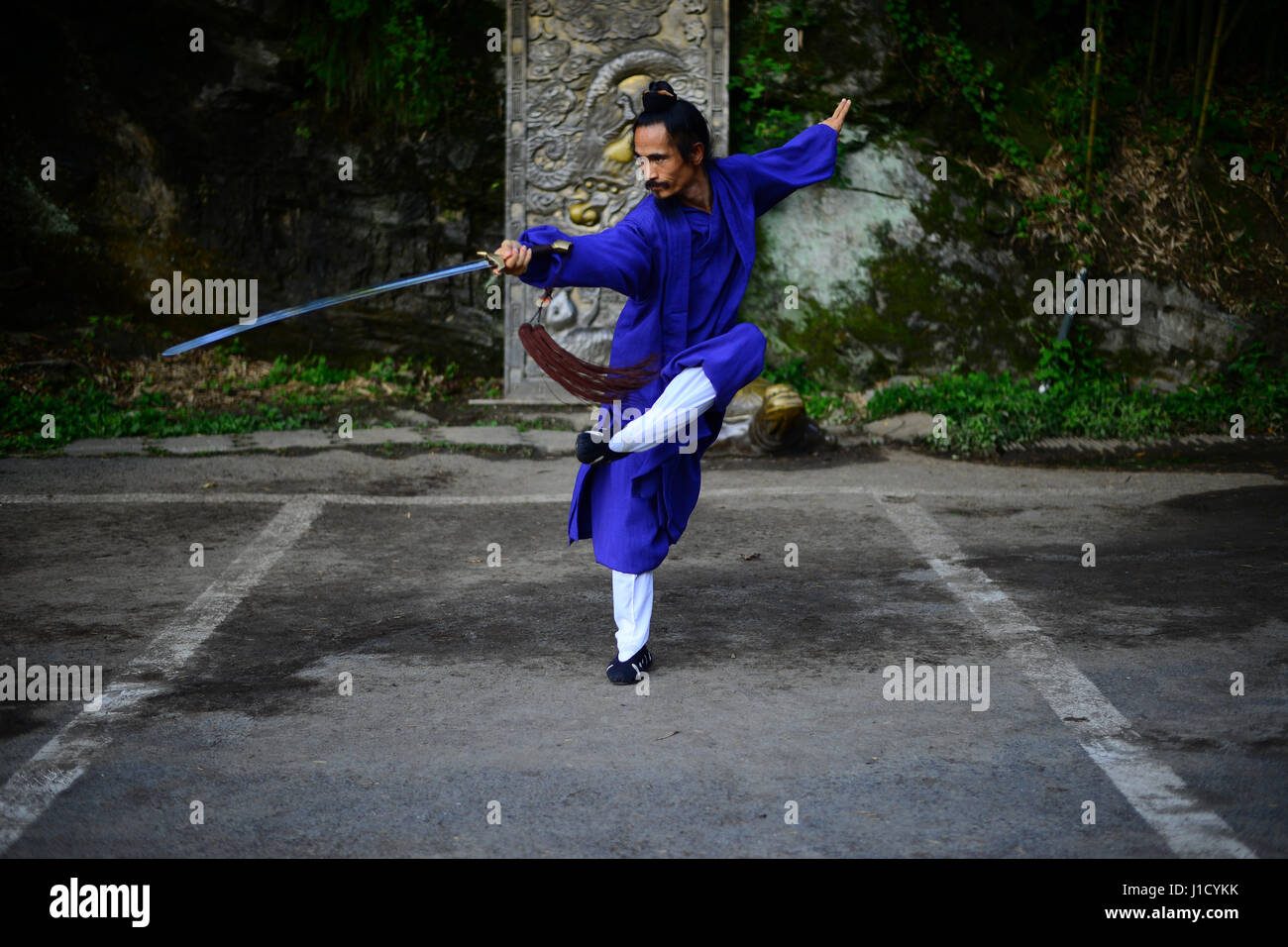 Tai Chi spada Foto Stock