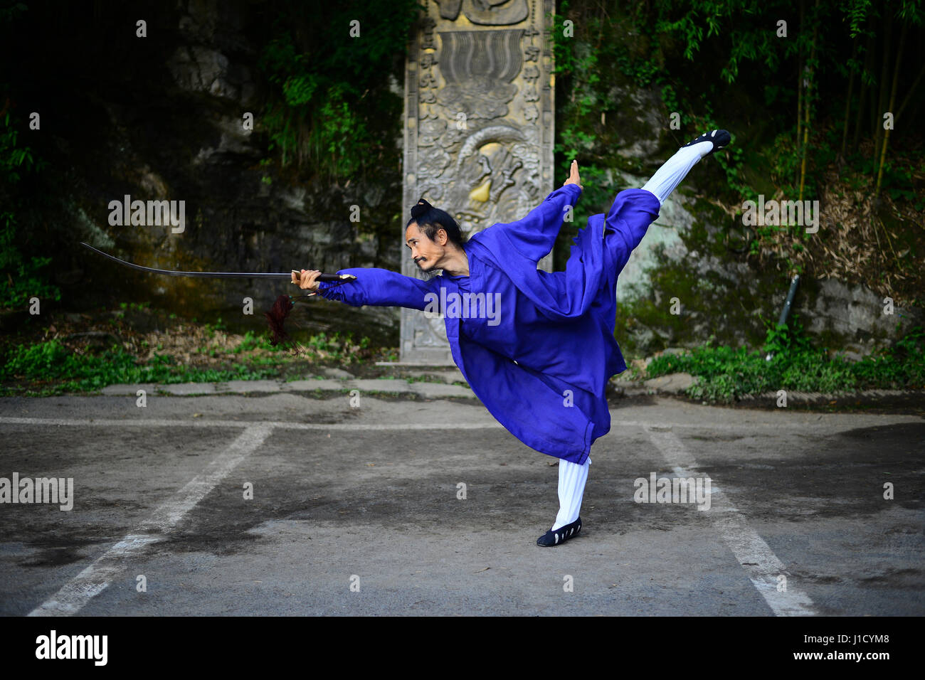 Tai Chi spada Foto Stock