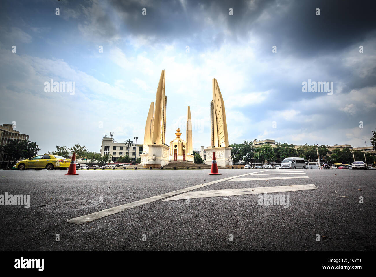 Bangkok, Tailandia - 19 Ott 2016 : la democrazia un monumento ( Anusawari Prachathipatai ) a Bangkok, in Thailandia Foto Stock
