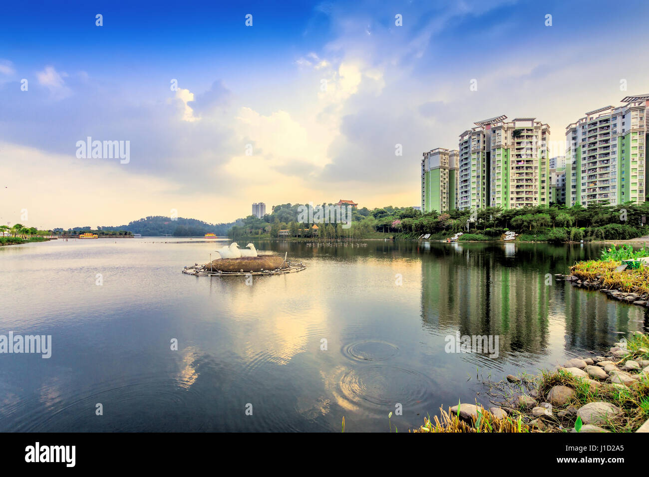 Ying Yang Il Parco del Lago di Yangjiang città,nella provincia di Guangdong, Cina Foto Stock