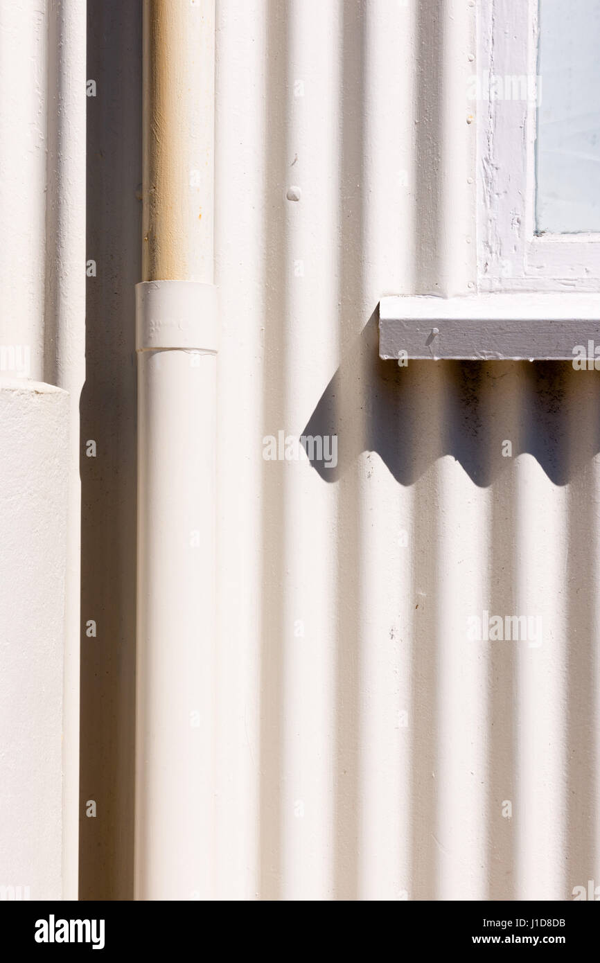 Casa Bianca, Skolavordustigur Stree, centro di Reykjavik, Islanda, Nord Europa Foto Stock