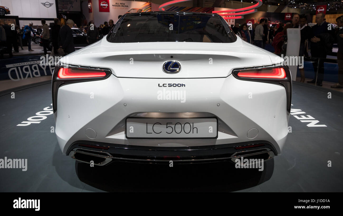 Bruxelles - Jan 19, 2017: Lexus LC500h auto a Bruxelles Auto Salon. Foto Stock