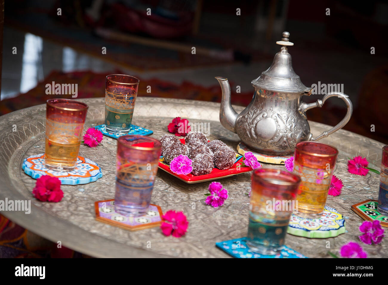 Moroccon tean e sfere di energia Foto Stock
