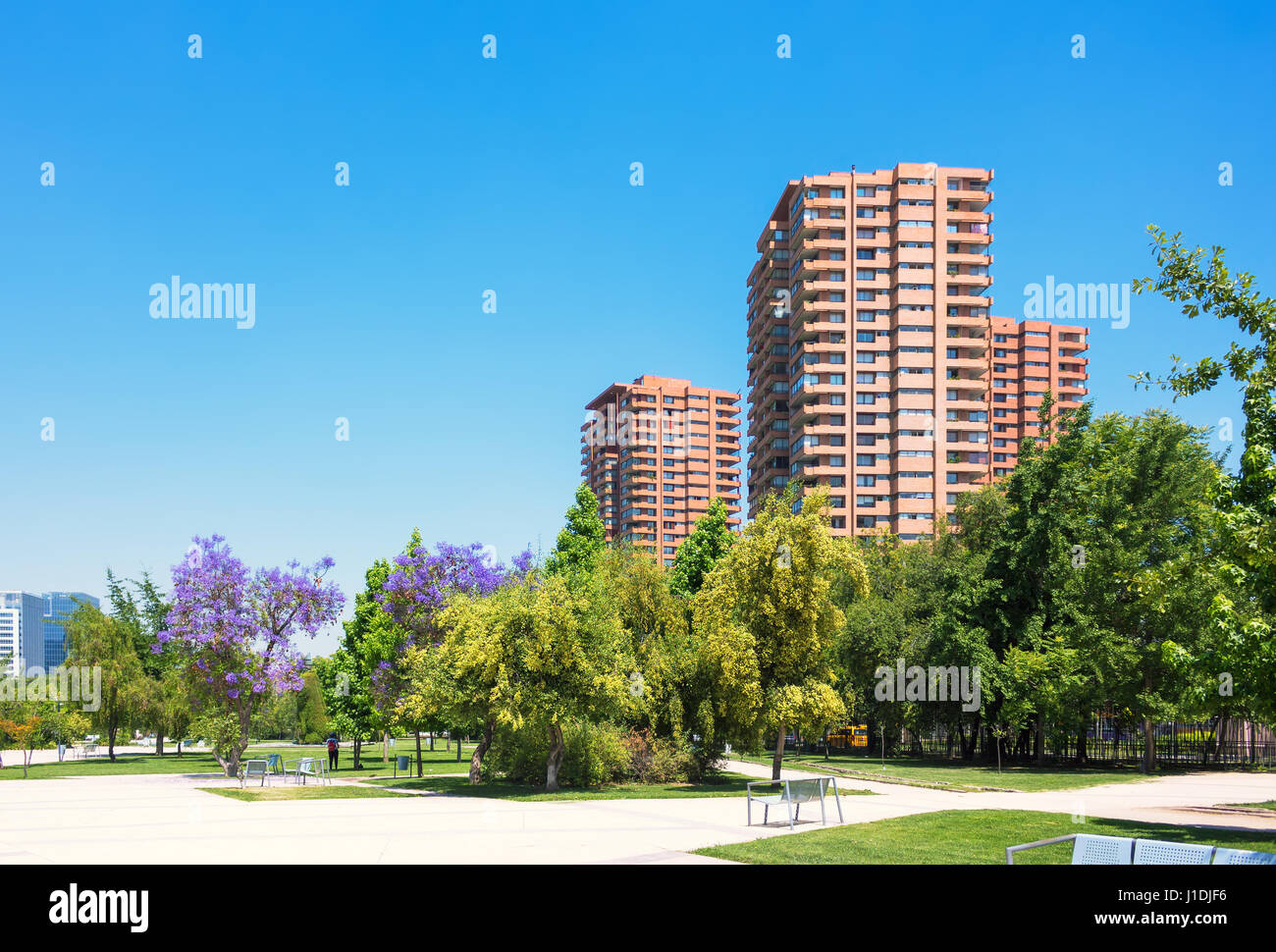 Area pubblica a Las Condes comune a Santiago del Cile Foto Stock