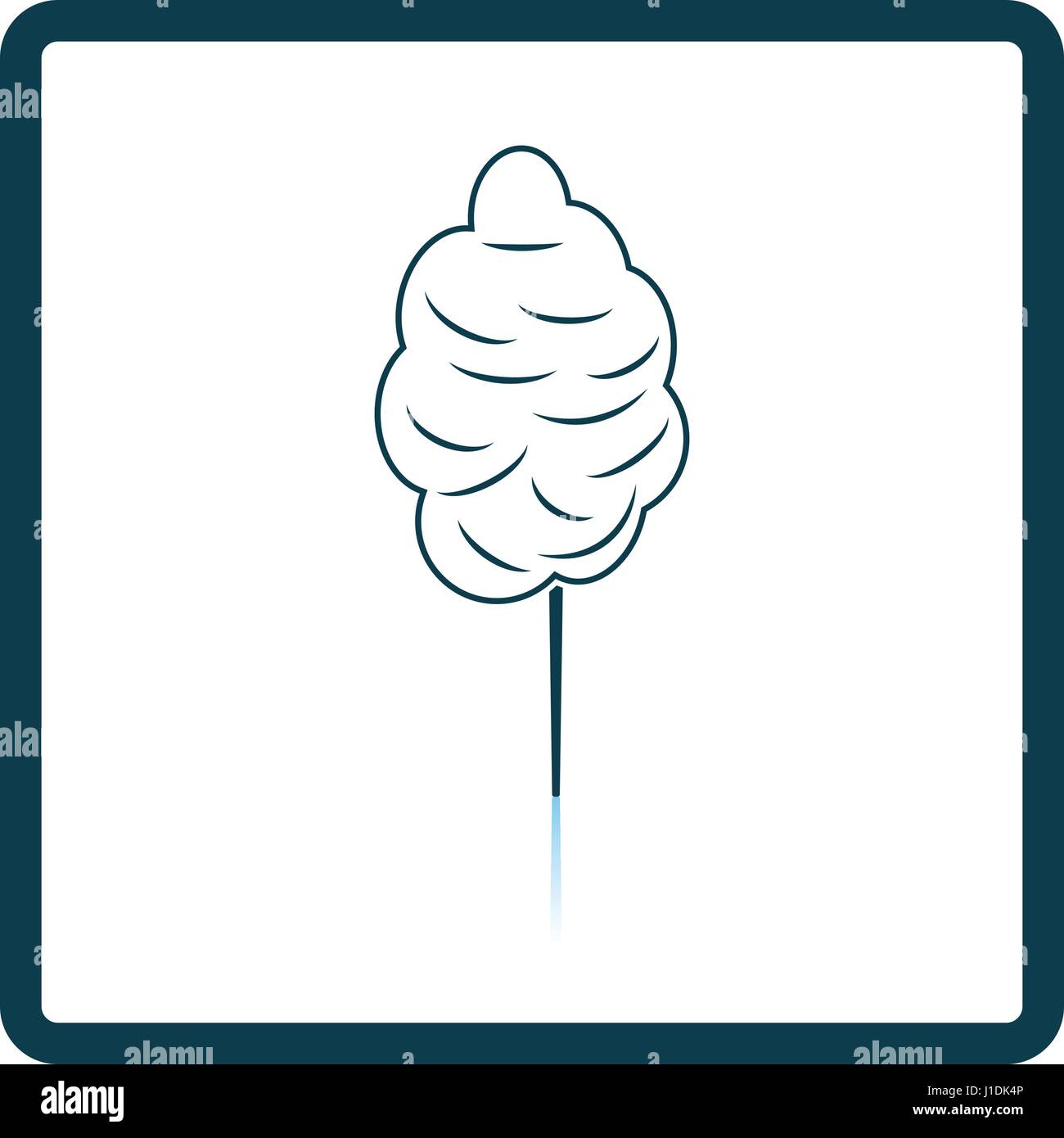 Il cotone candy icona. Ombra di design di riflessione. Illustrazione Vettoriale. Illustrazione Vettoriale