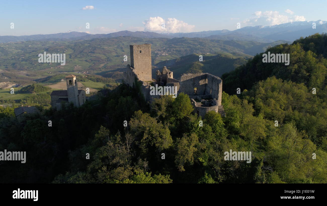 Il castello di Carpineti in Matilde di Canossa passeggiate in Reggio Emilia colline in Italia la Regione Emilia Romagna Foto Stock