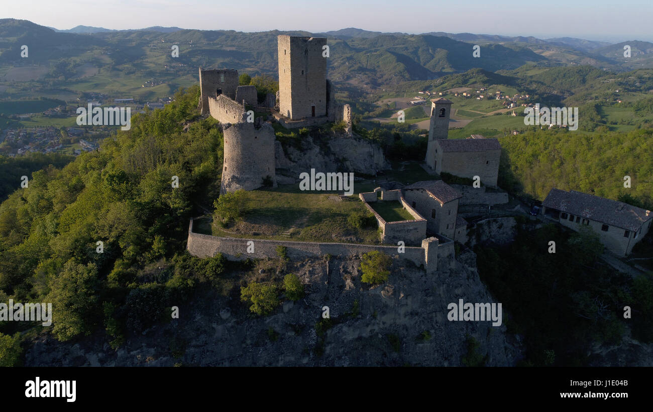 Il castello di Carpineti in Matilde di Canossa passeggiate in Reggio Emilia colline in Italia la Regione Emilia Romagna Foto Stock