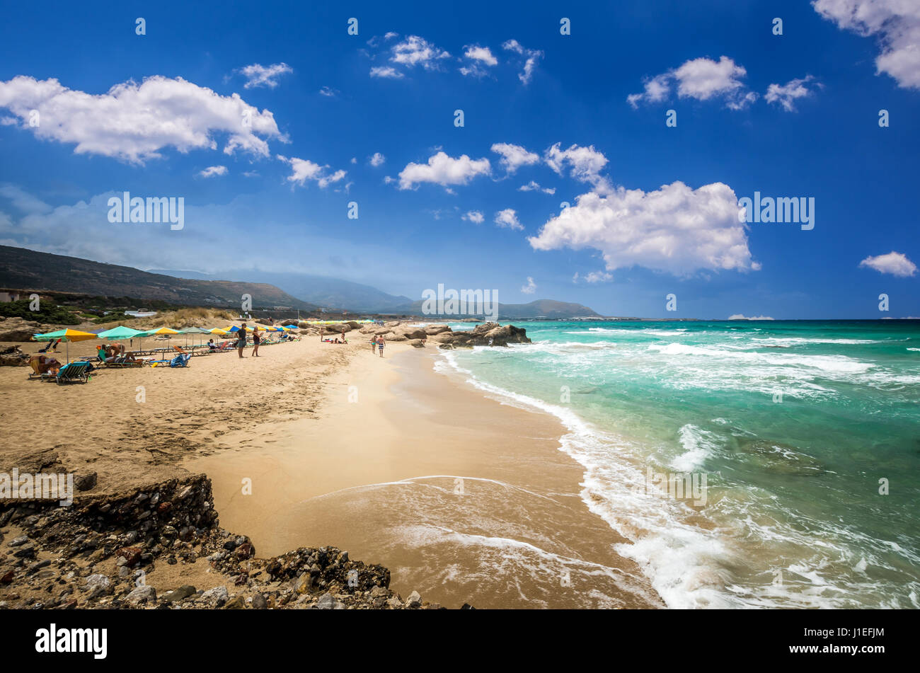 Falasarna beach, Creta, Grecia. Falassarna è una delle migliori spiagge di Creta Foto Stock