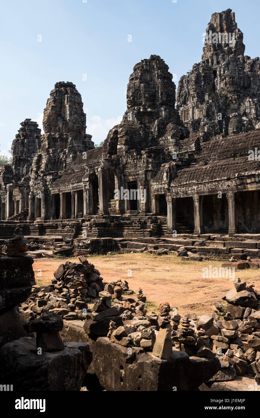 Il Tempio di Prasat, Bayon Angkor Thom Foto Stock