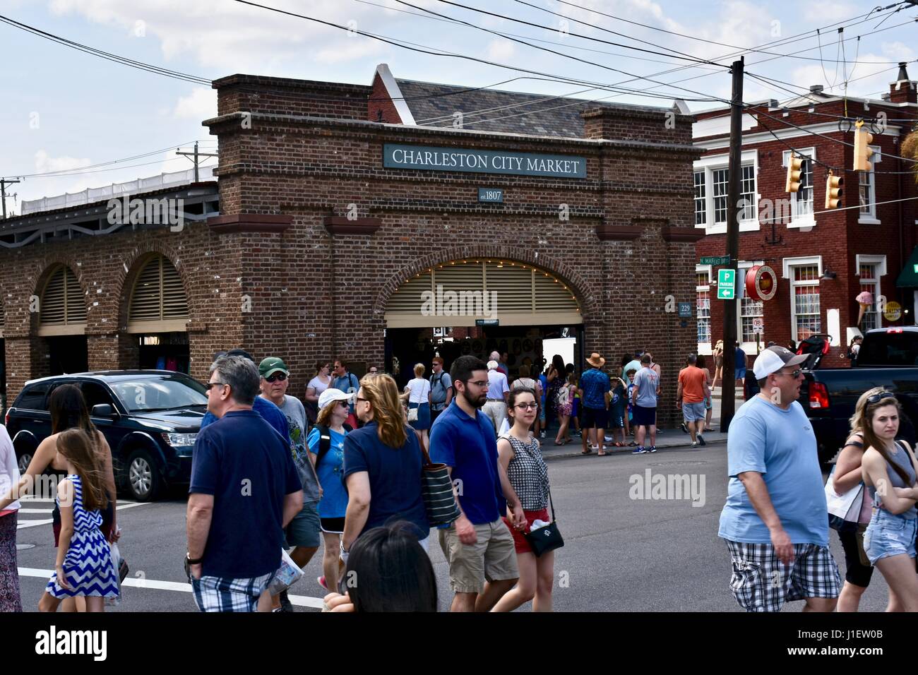 Città di mercato Charleston, Carolina del Sud Foto Stock