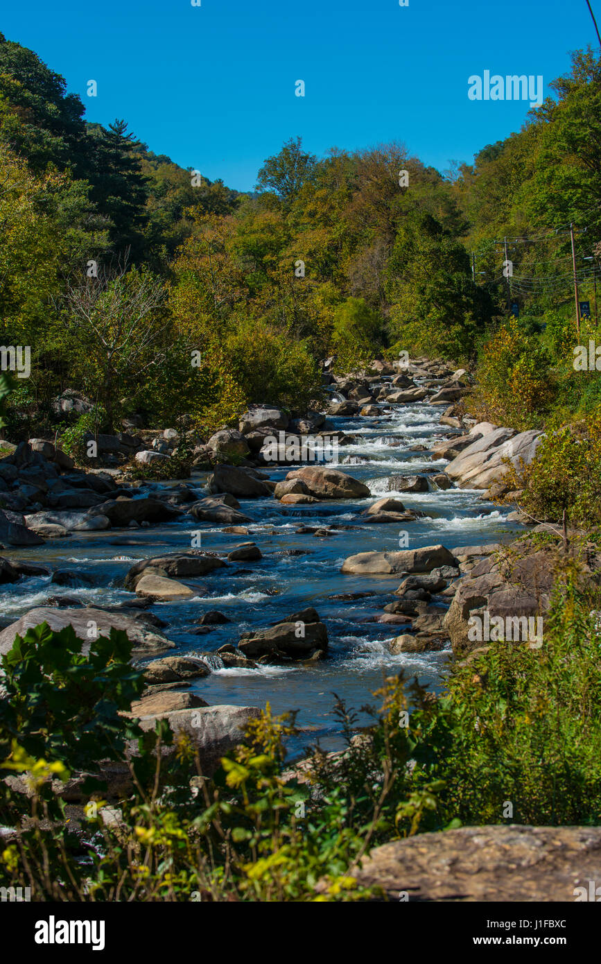 Smoky mountains North Carolina river Foto Stock