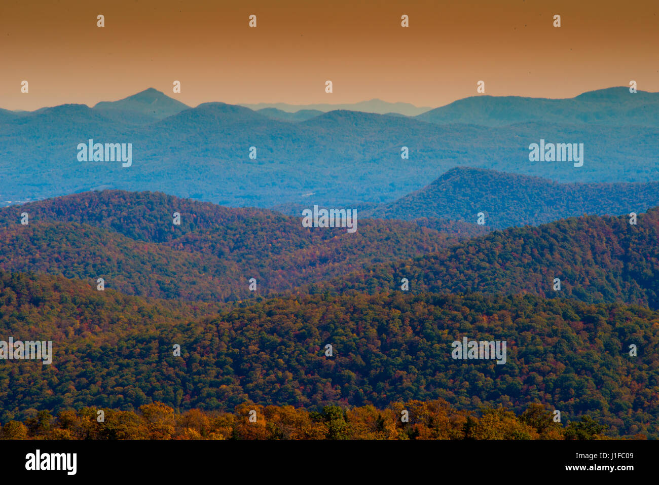 Smoky mountains North Carolina Foto Stock